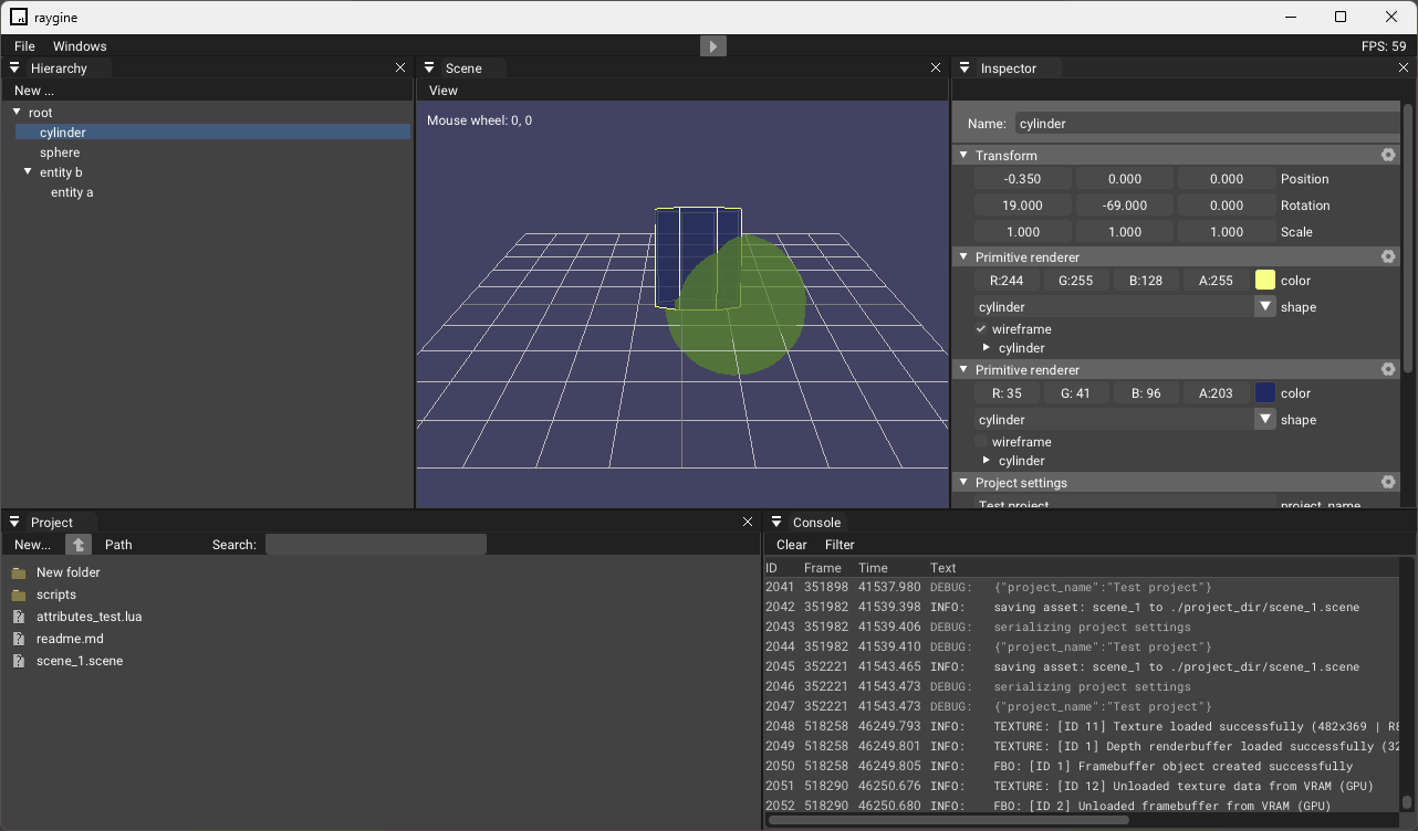 Raygine Editor